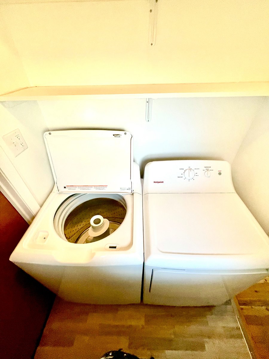 Full size washer and dryer.