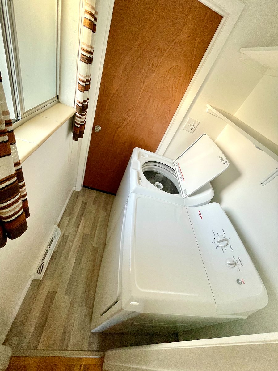 Full size washer and dryer.