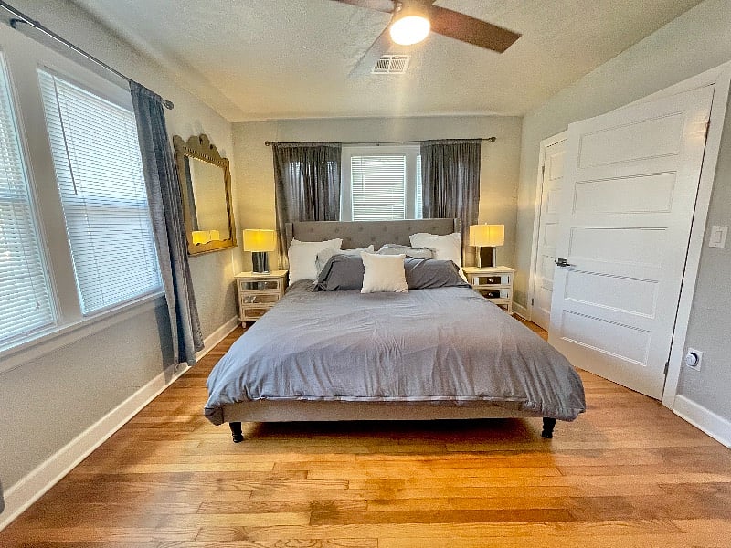 Primary bedroom with King size bed