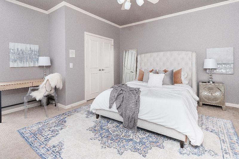 Another view of The Horse Room - Great closet with both short and long hanging space. Chest of drawers for folded clothes and a working desk with USB ports.