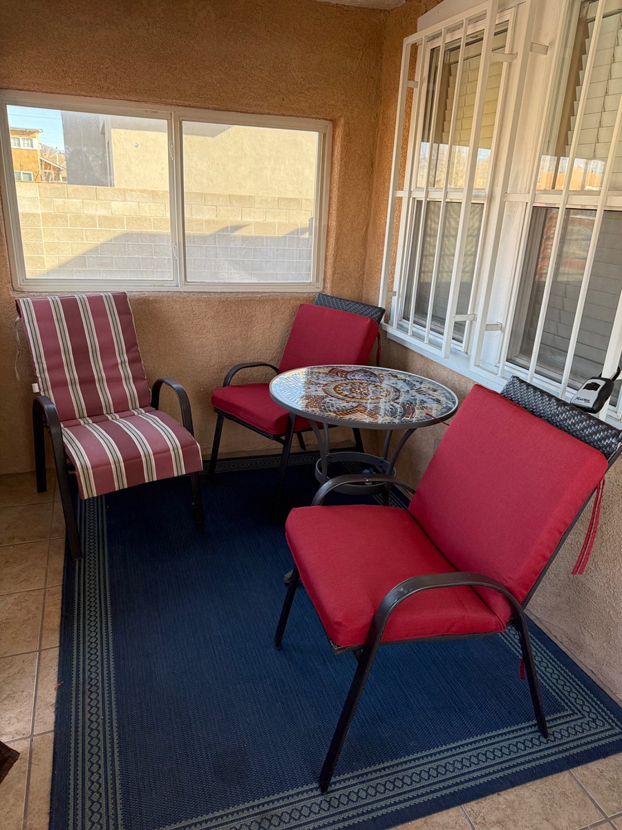Enclosed front patio.