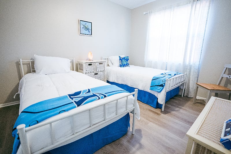 Two twin beds.