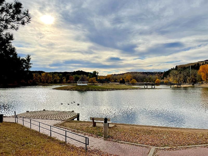 Beautiful Canyon Lake Park, only half a block from the apartment!
