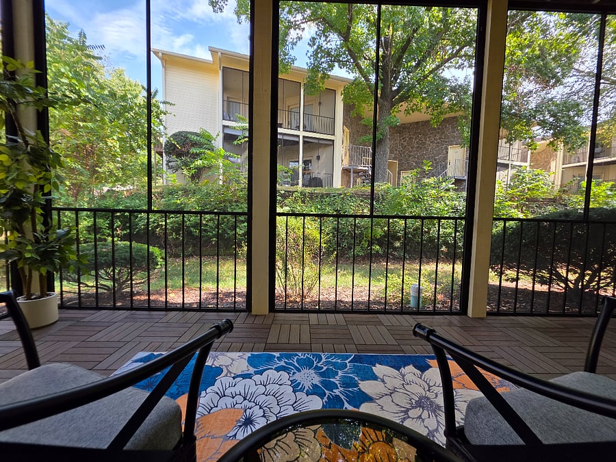 View from screened patio.