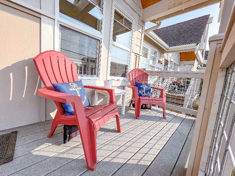 Sit on the front deck