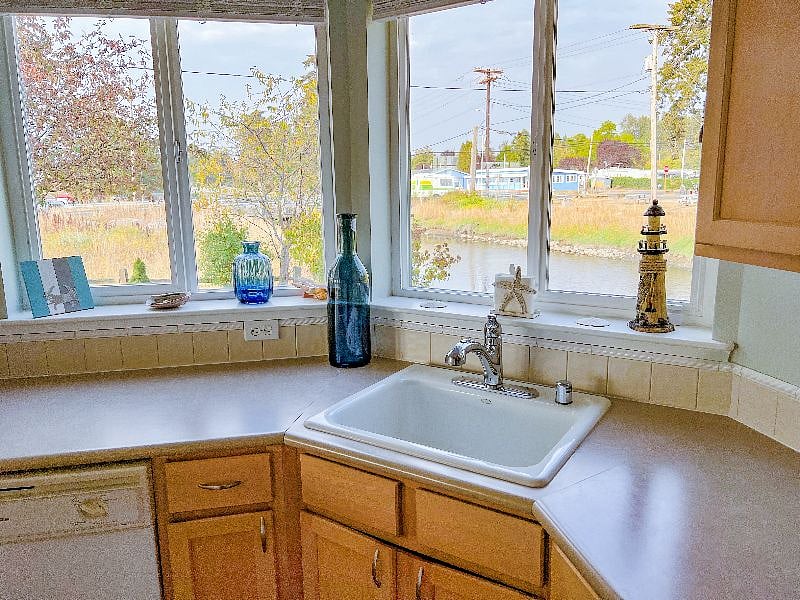 Kitchen sink with a view