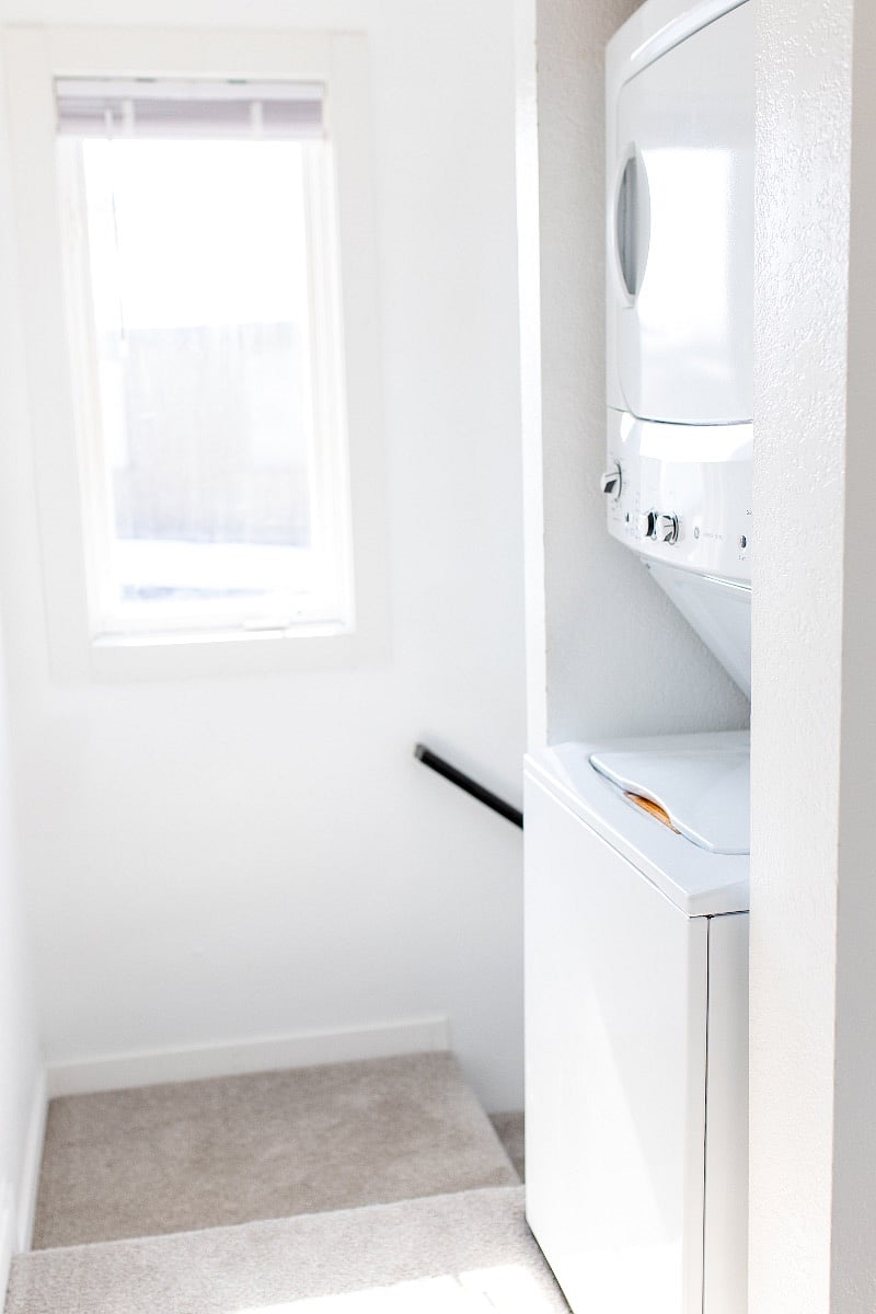 Upstairs landing, where washer and drier is located.