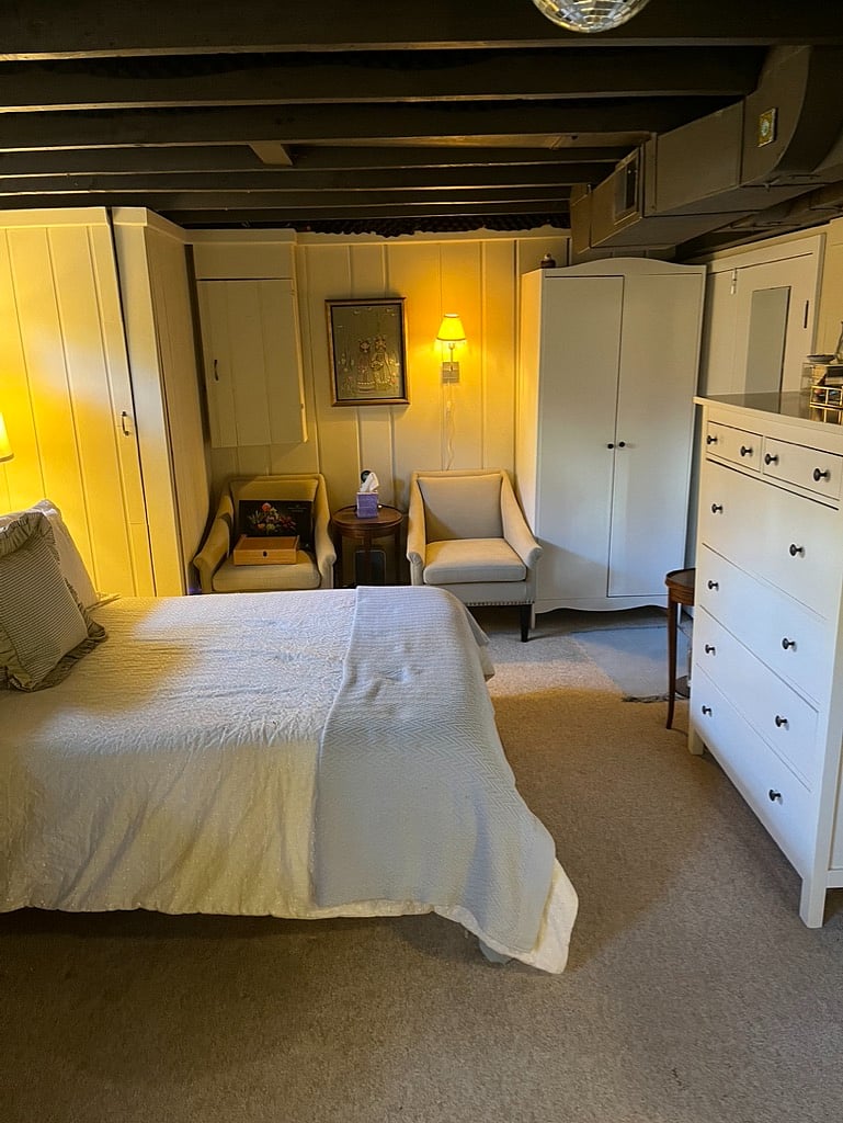 Bedroom and sitting area, full dresser, wardrobe and closet