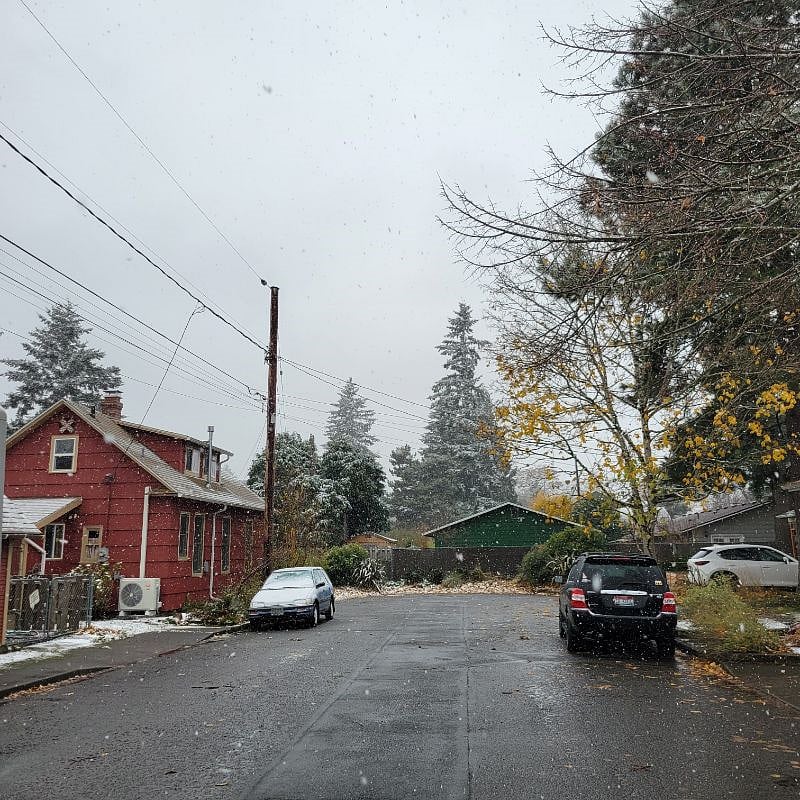 View of col de sac street looking west