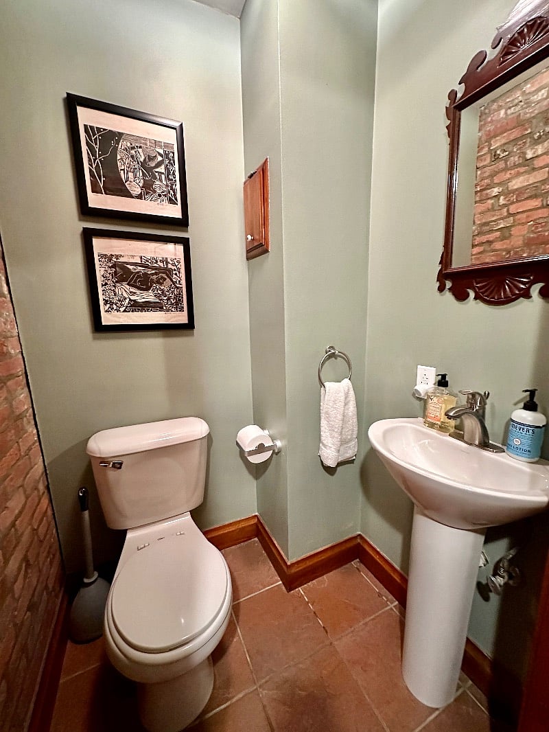 There is a half-bath on the first floor.