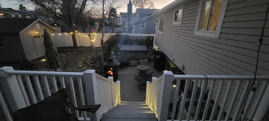 Just steps away from the dining area to hot tub