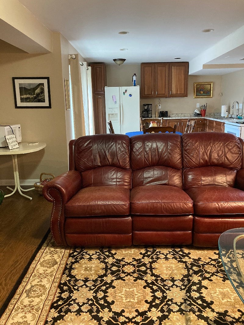 Incredibly comfortable leather sofa