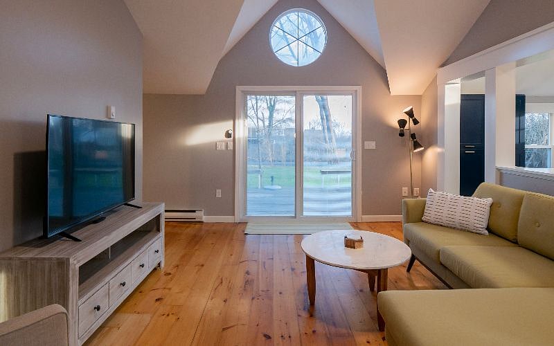 Photo of the living room from the dining room area