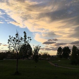 Beautiful Montana sky - the view from the deck.