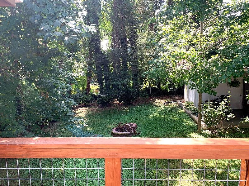Looking off Deck into the Backyard