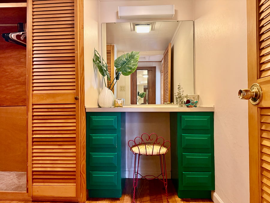 Built in Vanity in Closet