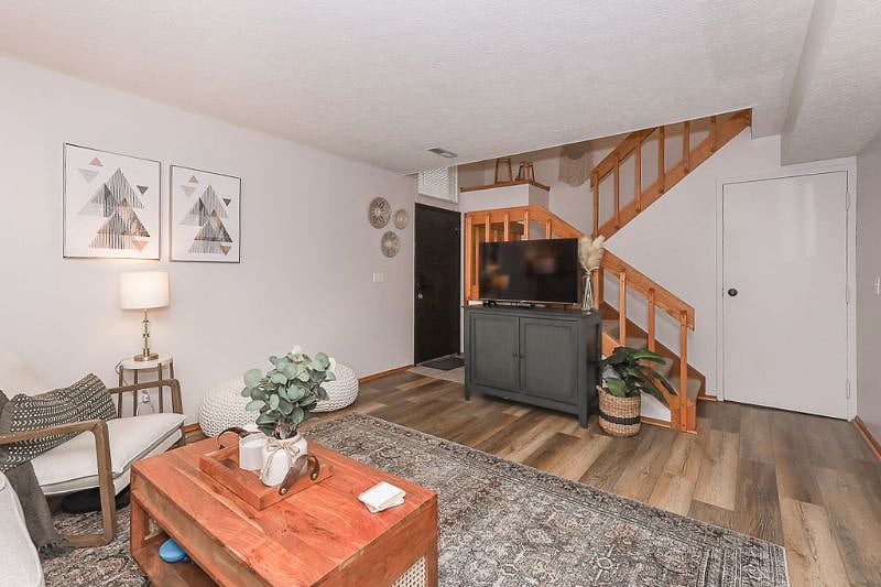 Front door and loft staircase
