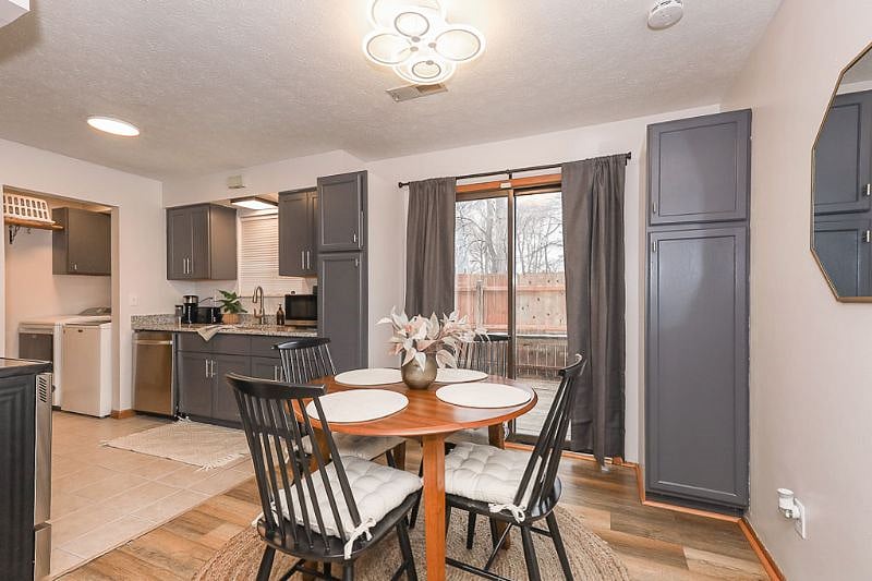 Kitchen, view to patio