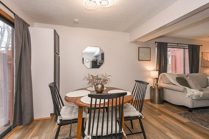 Kitchen view to dining room