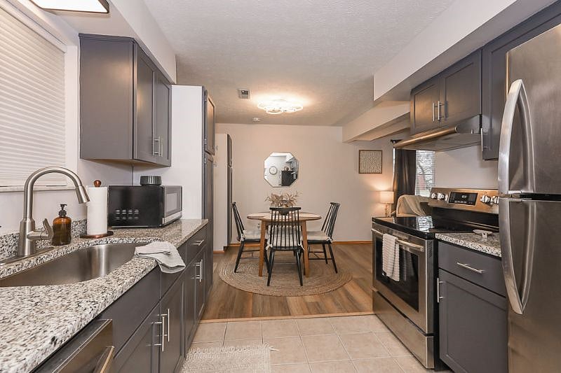 Kitchen view to dining room