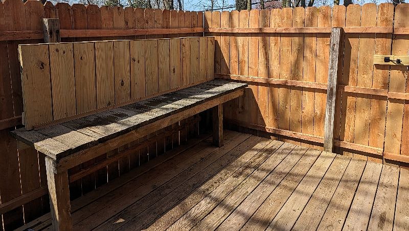 Patio exit fence door