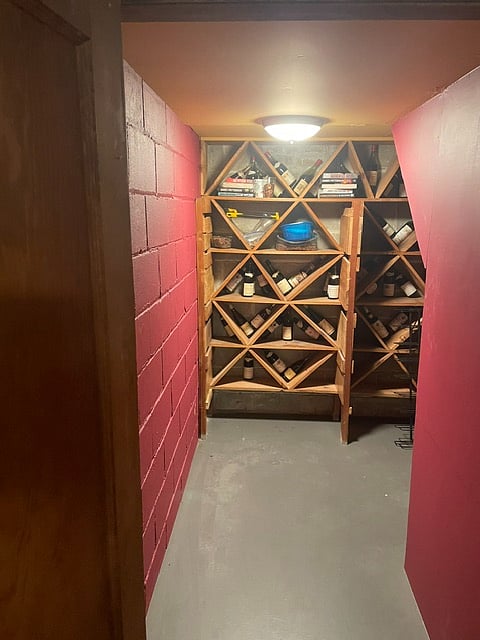 Wine cellar for storage.