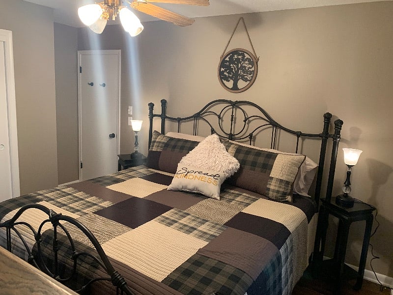 King bed upstairs