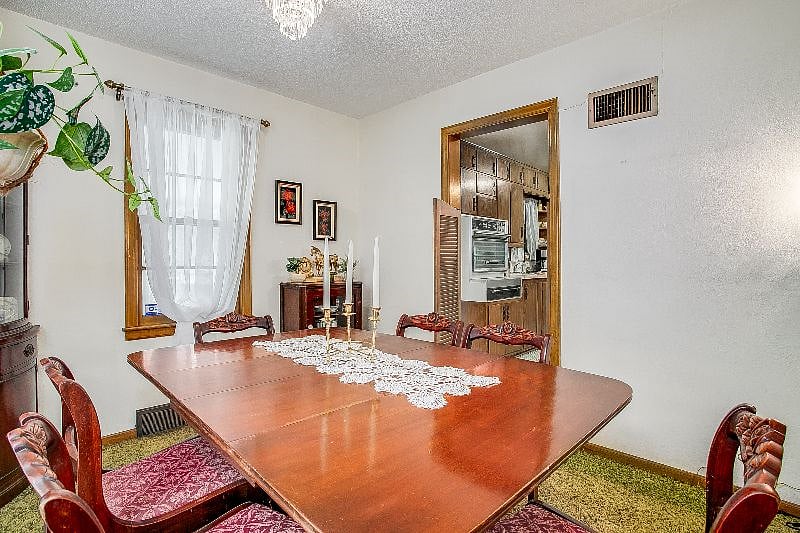 One of two dining tables 