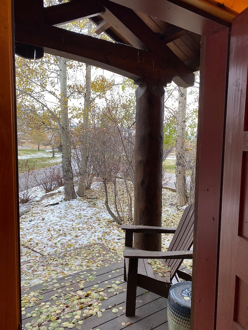 front porch seat and parking