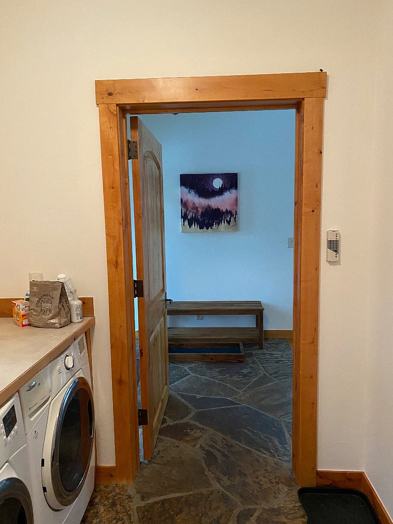 Looking back to the entryway