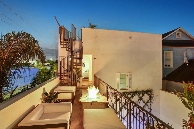 2nd Floor Bridge with Fire Pit