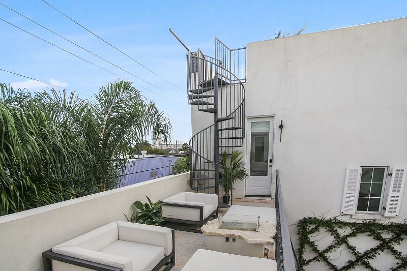 2nd Floor Bridge and Spiral Staircase to 3rd Floor Roof Top Deck