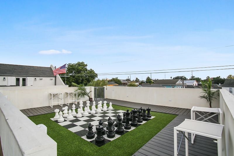 3rd Floor Roof Top with Chess Set and NOLA Views