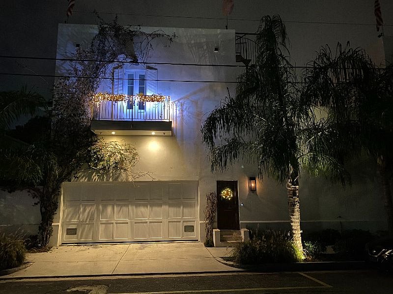 Nighttime view of Entrance