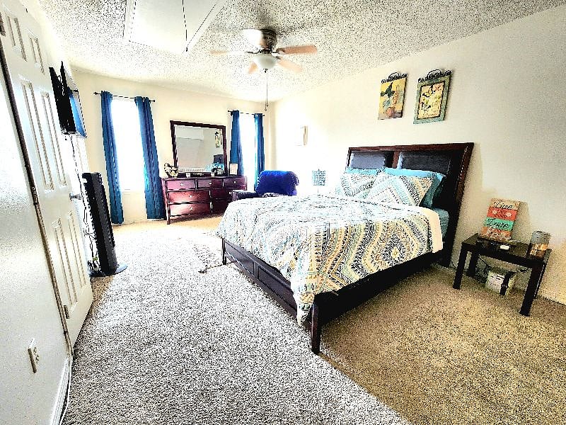 Upstairs Loft-style bedroom