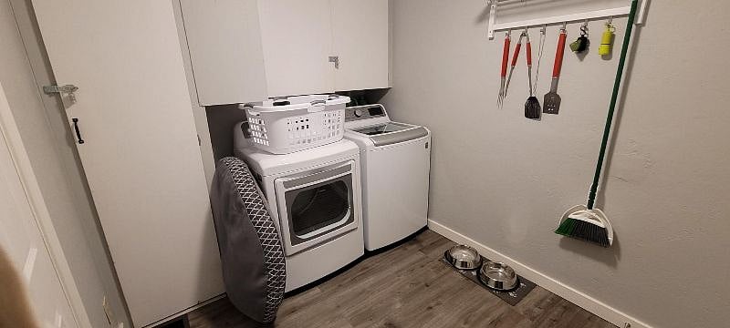 Laundry room off the kitchen, super convenient!