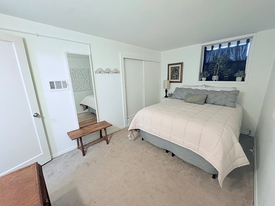 Bedroom with large closet