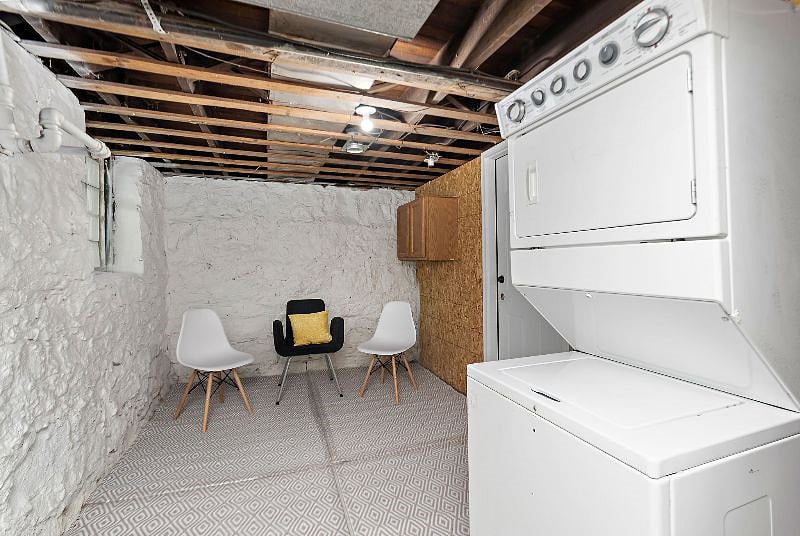 Laundry located in basement