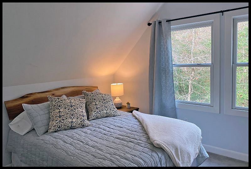 Queen Size Bed, all new super comfortable mattress and Pottery Barn Bedding