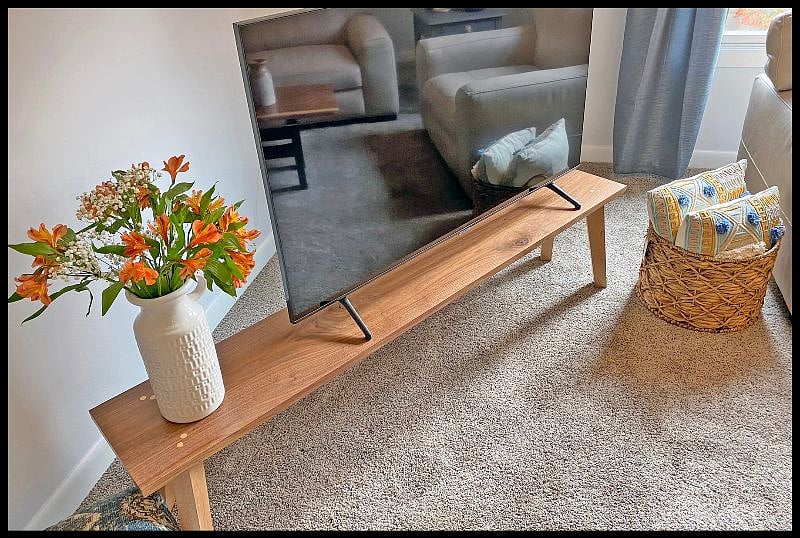 Handcrafted Walnut and Maple TV Stand (by owner)