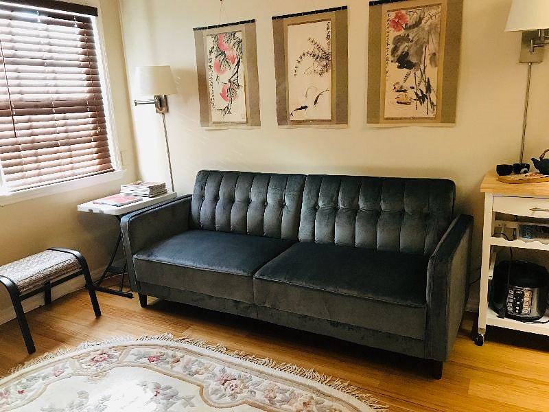 Relax and watch TV or study on this comfortable sofa that.... --->