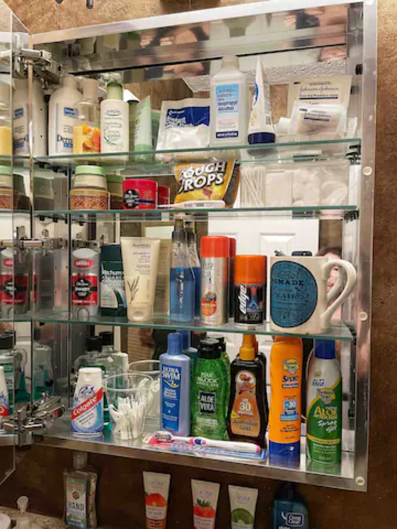 A fully stocked medicine cabinet, just in case you forgot something.