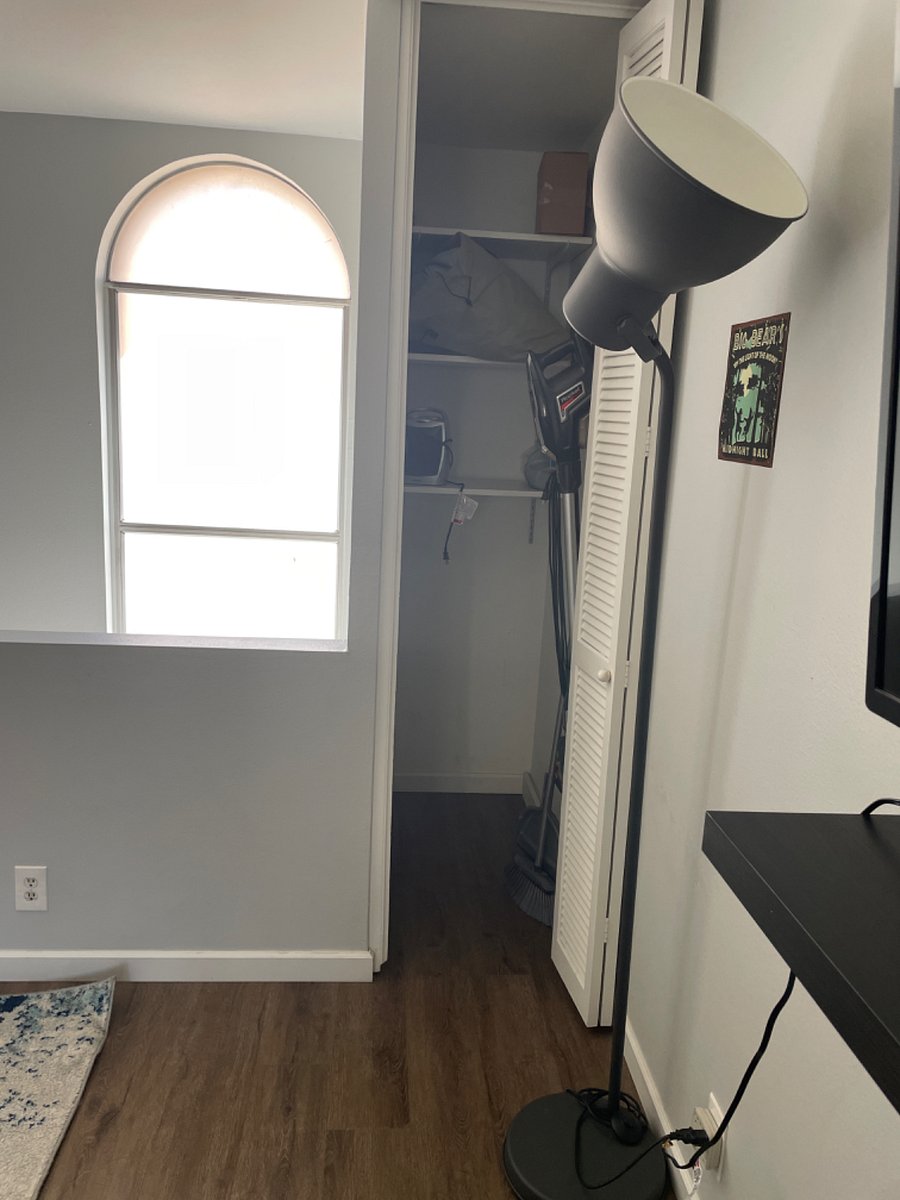 Storage closet in living room