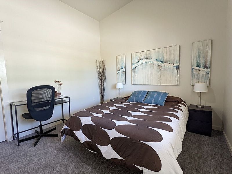 Bedroom with work station
