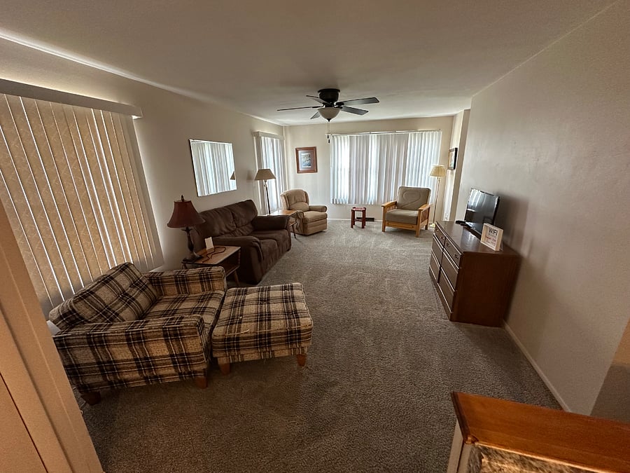 Living room with smart TV