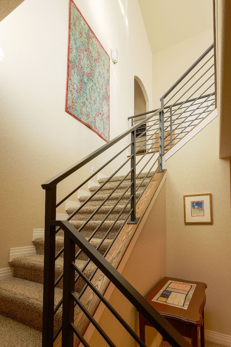 Stairway to your bedroom and living area