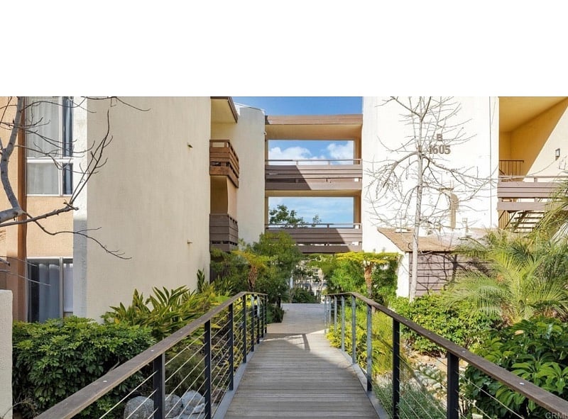 The complex building where the Airbnb is located