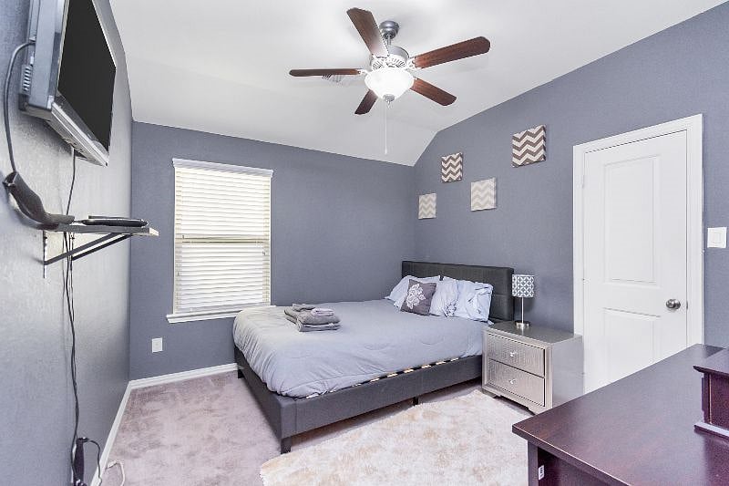 Upstairs Bedroom #2 W/Queen Bed and TV