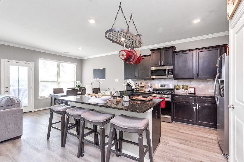 Fully Stocked Kitchen with Island