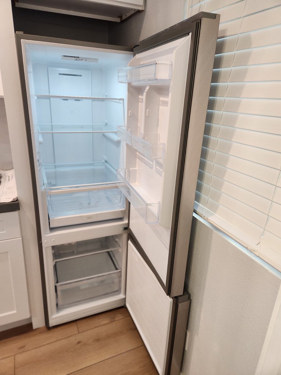 Interior of fridge and freezer.